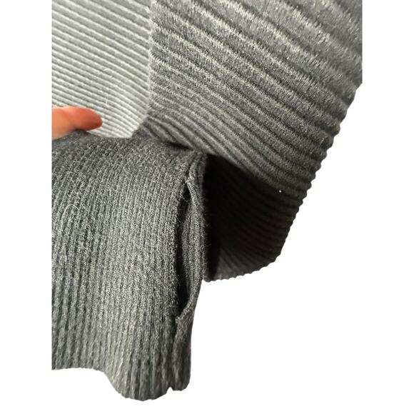 Offline by Aerie Ribbed Quarter Zip Long Sleeve Oversized Knit Black Medium - Picture 8 of 8